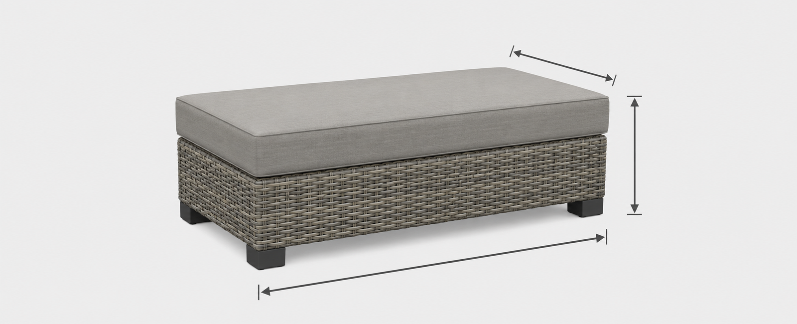 How to Measure a Custom Rectangle Ottoman Cover for Patio Footstools