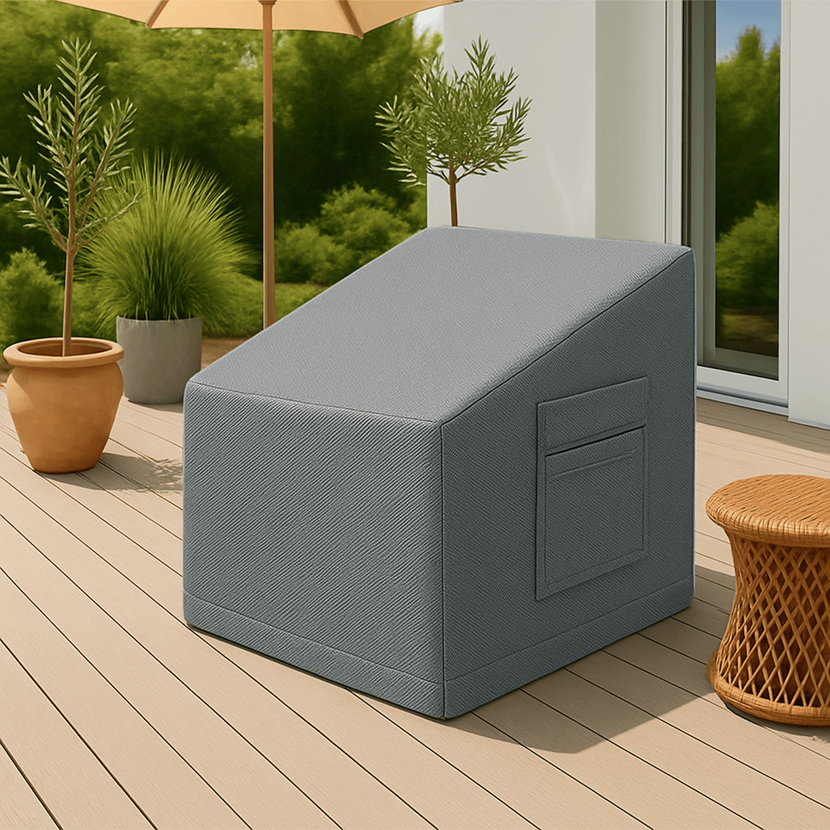 Custom Patio Deep Seating Chair Cover - front view - view 5