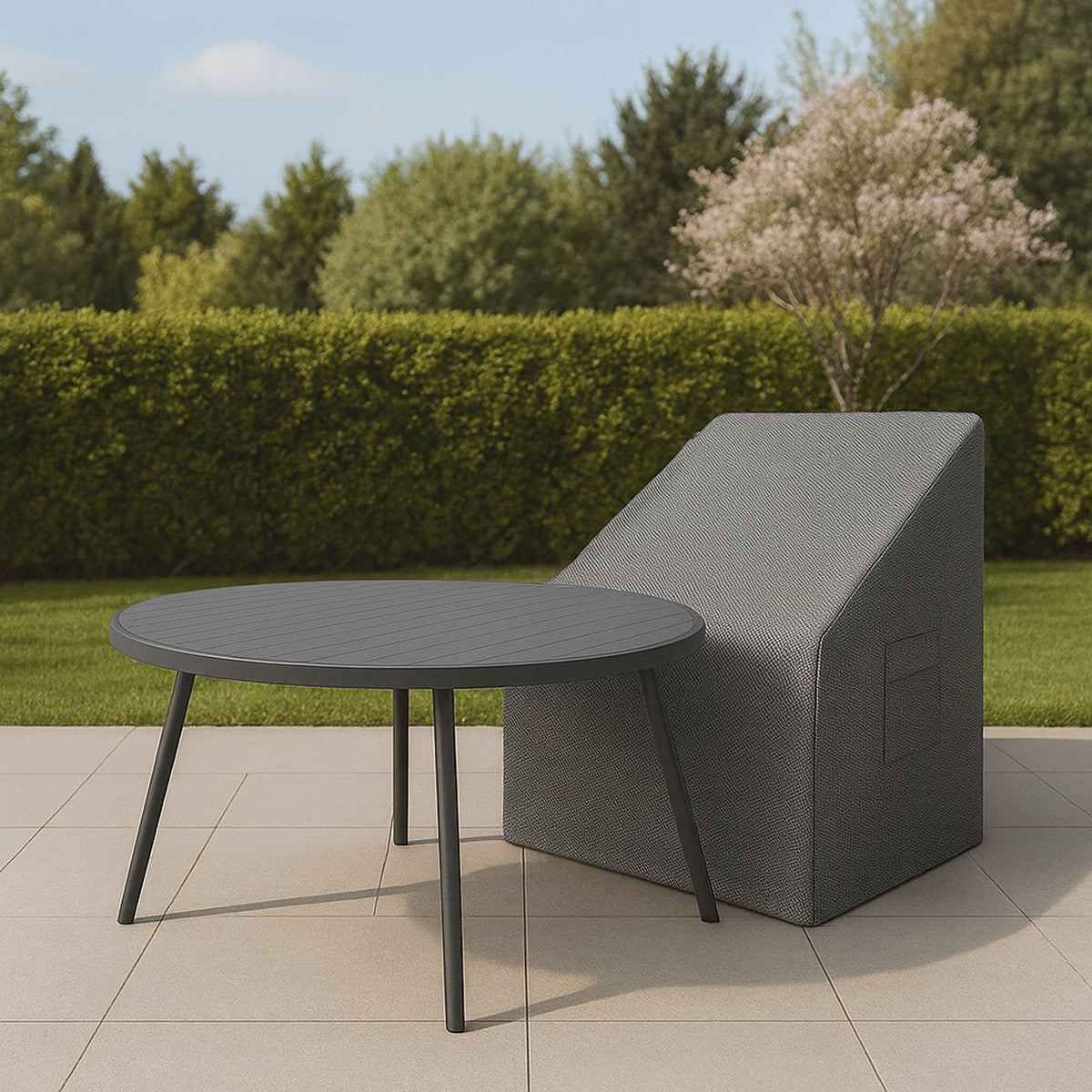 Custom Outdoor Dining Armchair Cover - front view - view 6