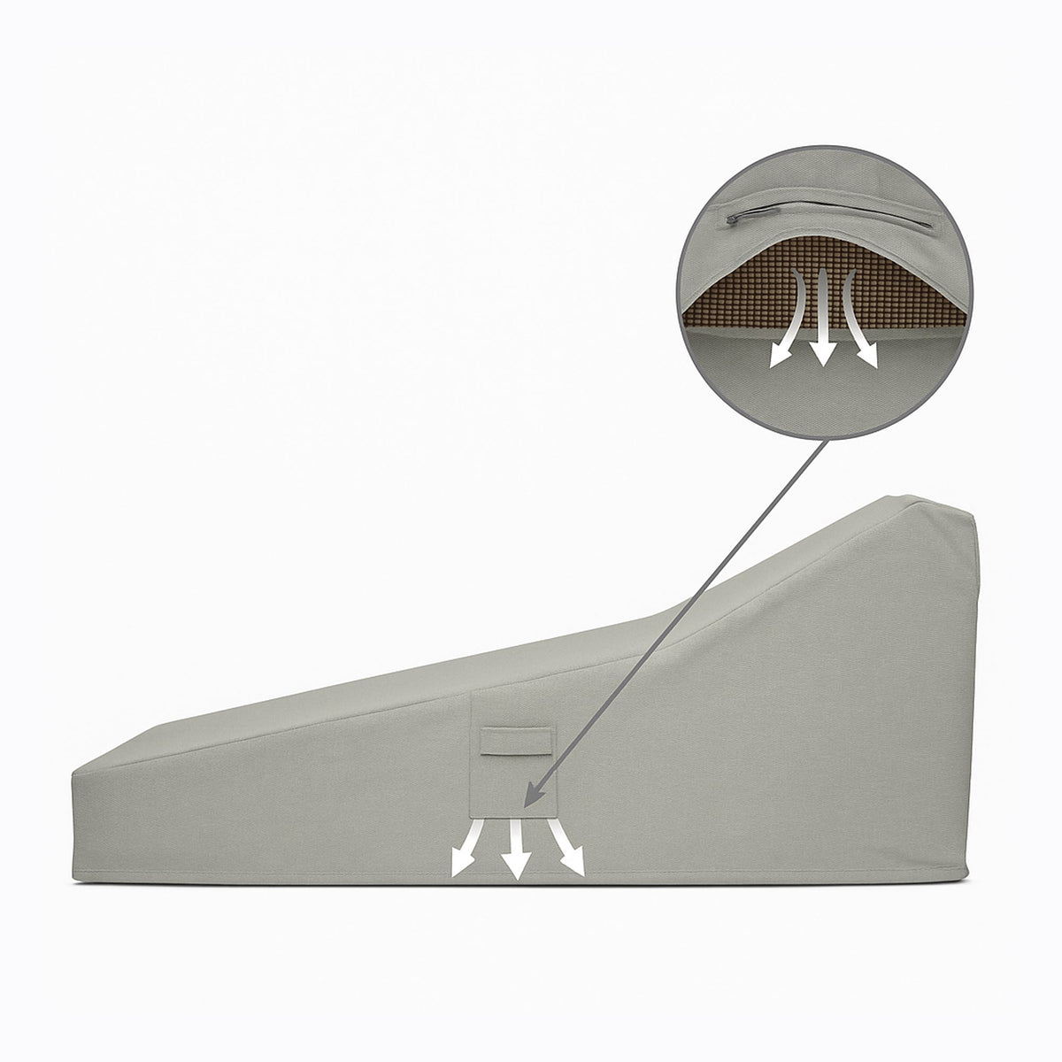 Custom Extended Seat Chaise Lounge Cover