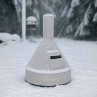 Custom Cast Iron Chiminea Covers - side view