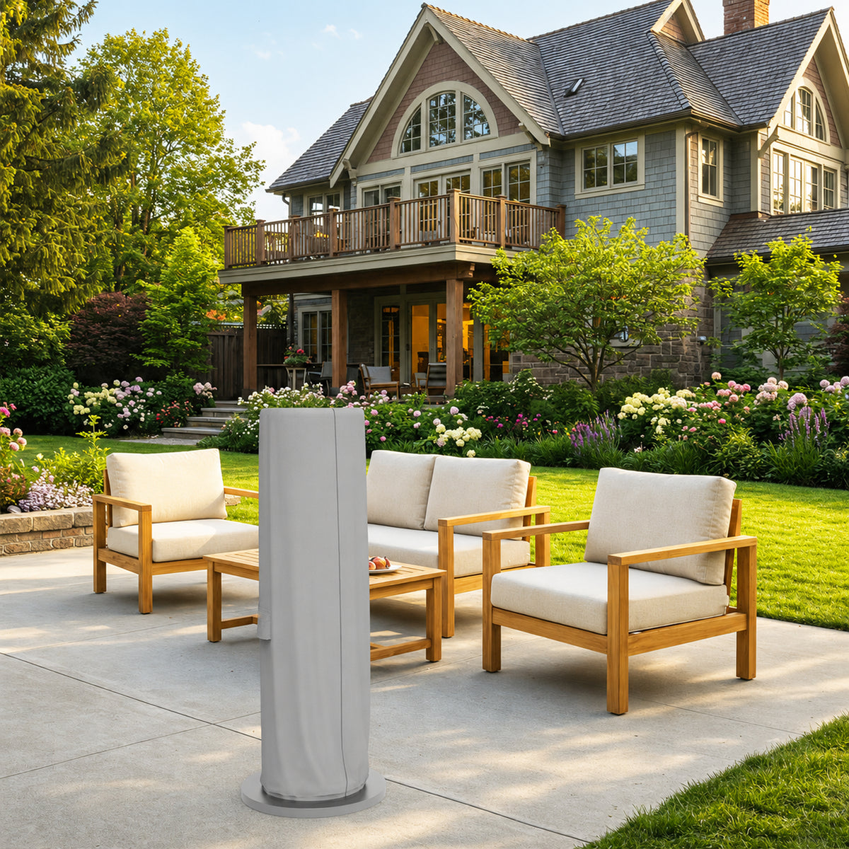 Custom Column Patio Heater Cover
