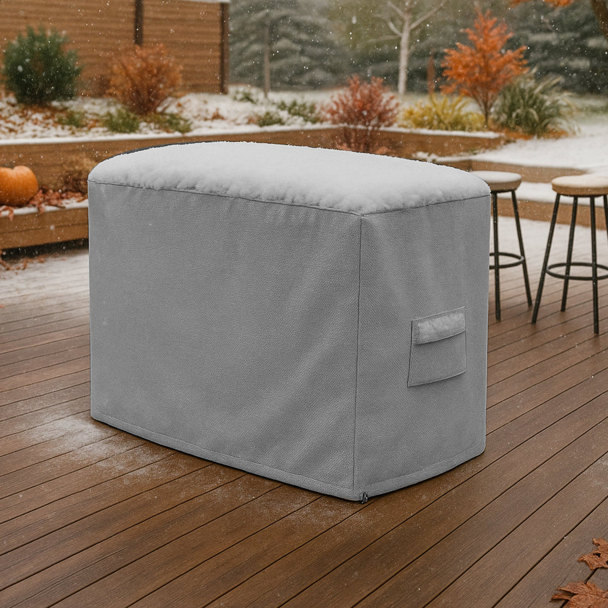 Custom Curved Bar Island Cover - side view