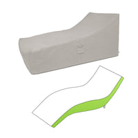 Custom Curved Chaise Lounge Cover - front view