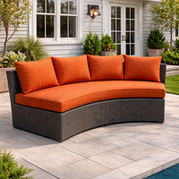 Custom Curved Cushion Covers - front view