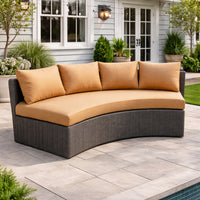 Custom Curved Cushion Covers - front view