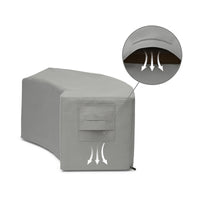 Custom Curved Ottoman Cover - front view
