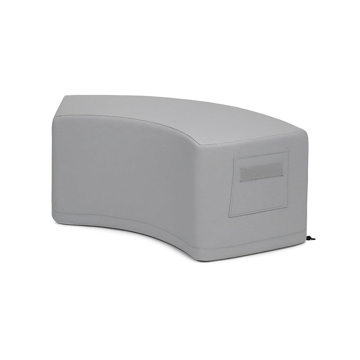 Custom Curved Ottoman Cover