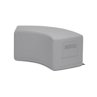 Custom Curved Ottoman Cover - front view