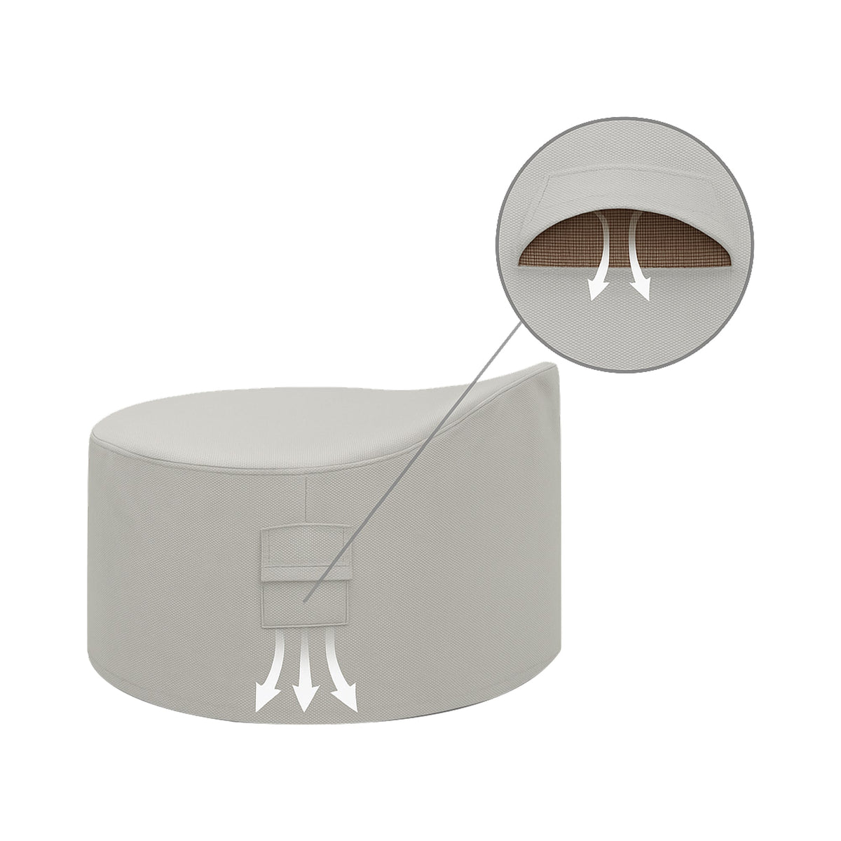 Custom Round Outdoor Daybed Cover