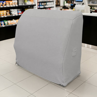 Custom Curved Refrigerated Display Case Covers - alternate view