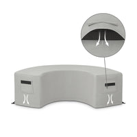 Custom Curved Couch Covers - detail view