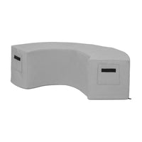 Custom Curved Couch Covers - front view