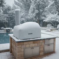 Custom Dome Style Wood-Fired Pizza Oven Cover - side view