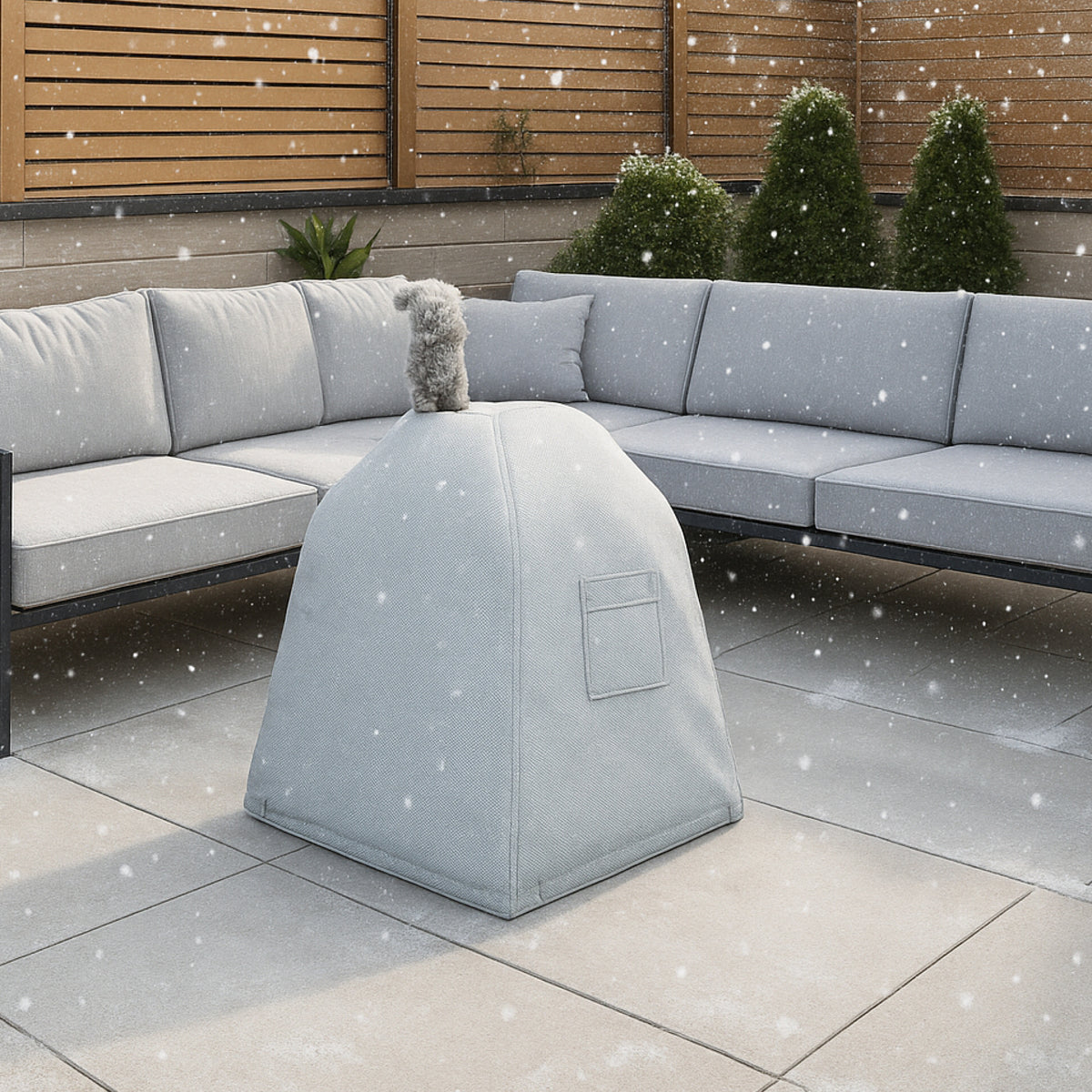 Custom Fire Column Cover - Style 8 - side view