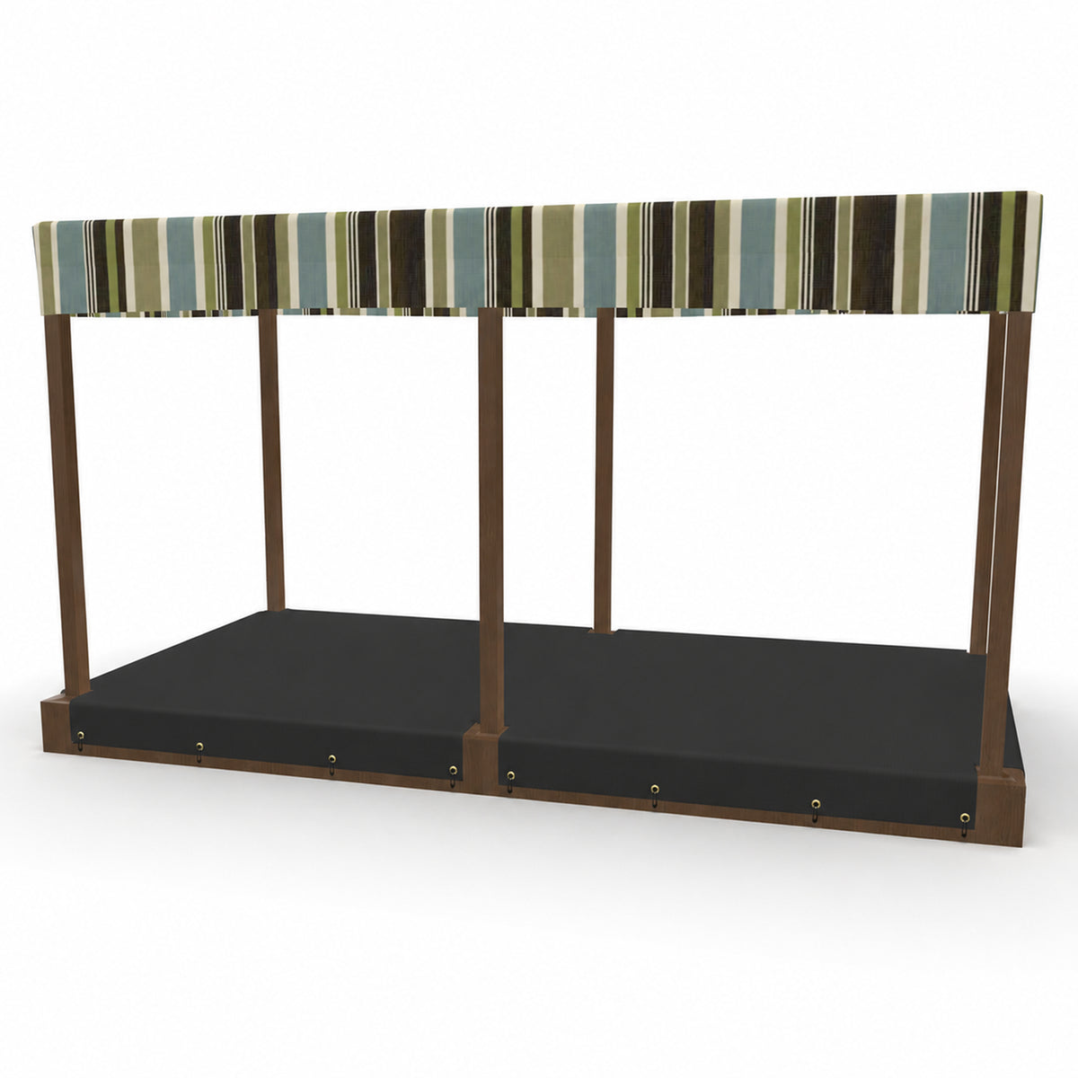 Custom Heavy Duty Sandbox Covers - With 6 Pole Cut-Out