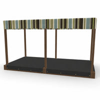 Custom Heavy Duty Sandbox Covers - With 6 Pole Cut-Out