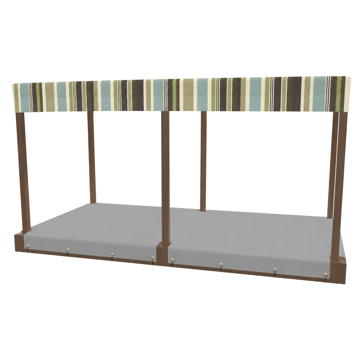 Custom Heavy Duty Sandbox Covers - With 6 Pole Cut-Out