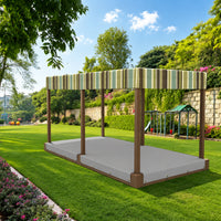 Custom Heavy Duty Sandbox Covers - With 6 Pole Cut-Out