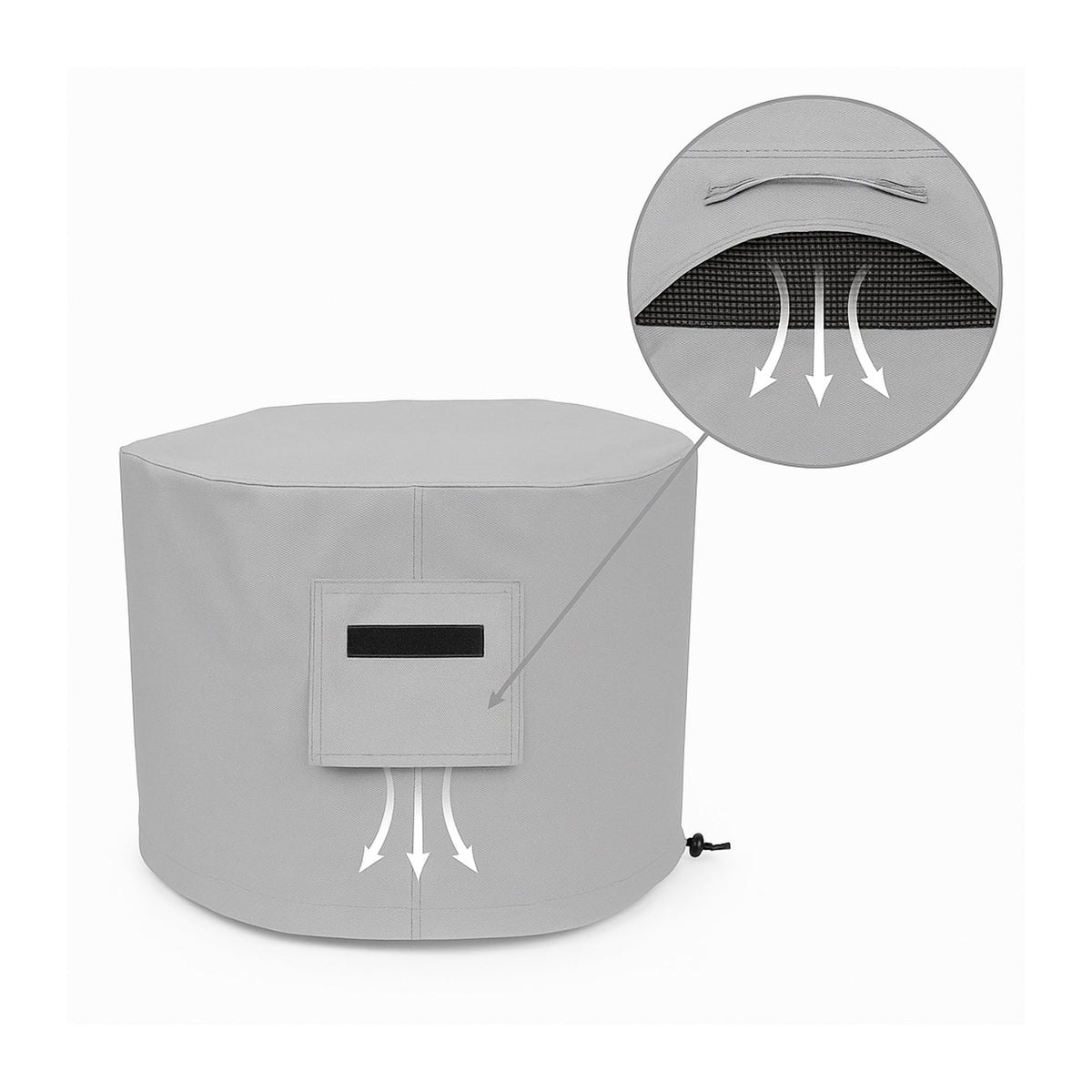 Custom Hexagonal Fire Pit Cover - detail view - view 4