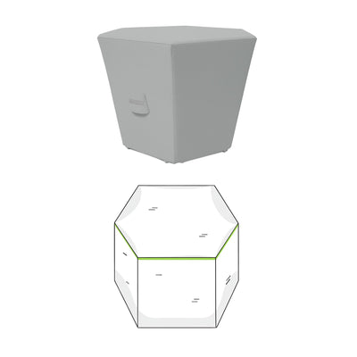 Custom Hexagonal Ottoman Cover