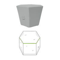 Custom Hexagonal Ottoman Cover