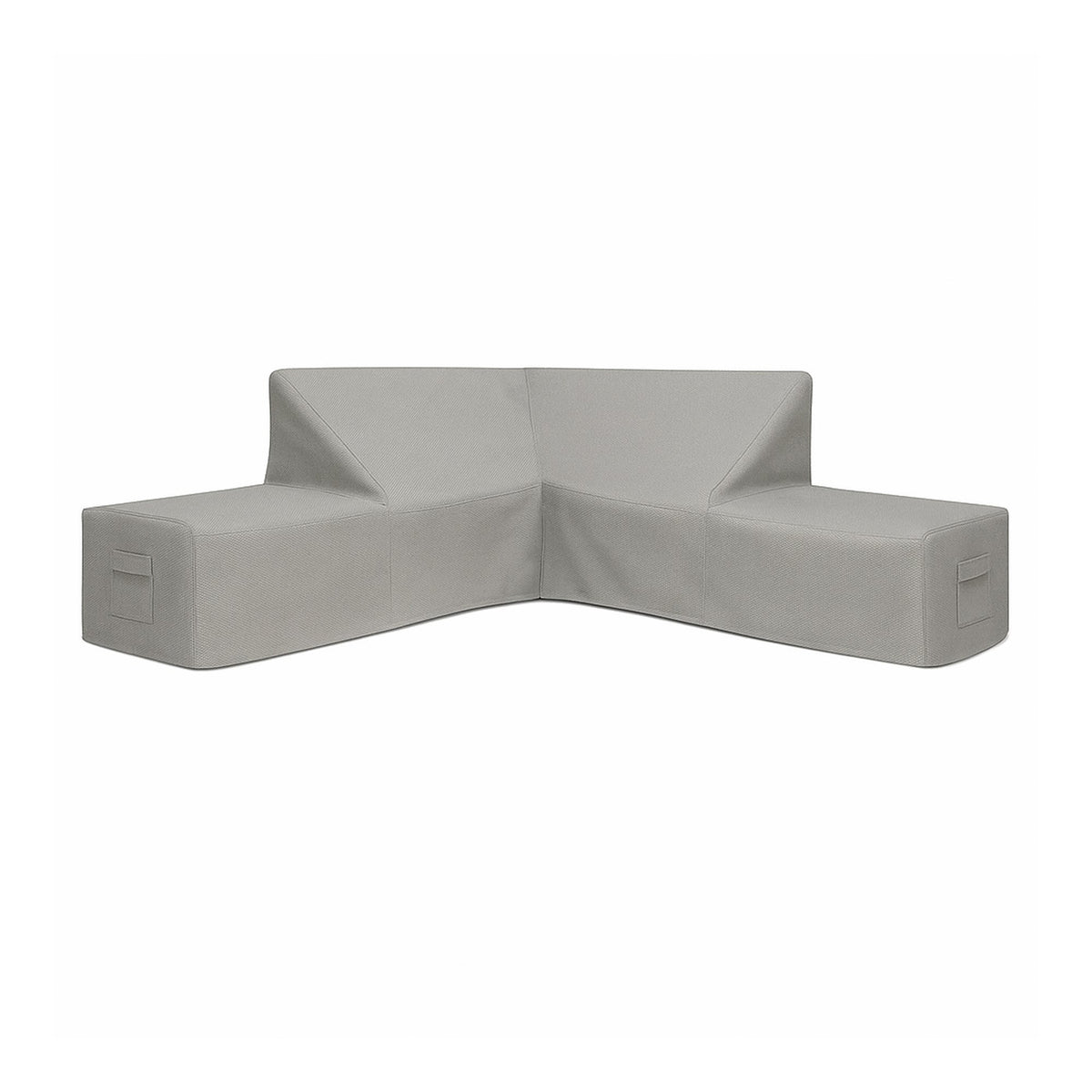 Custom L Shape Couch Covers - Style 2 - front view - view 4