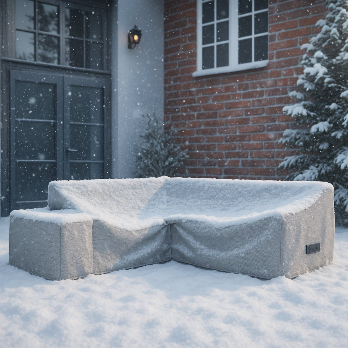 Custom L Shape Couch Covers - Style 4 - side view
