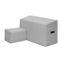 Custom L Shape Couch Covers - Style 6 - front view