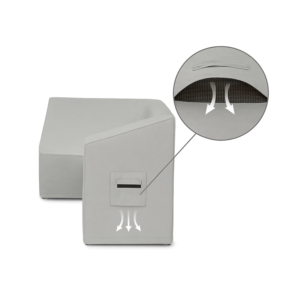 Custom L Shape Couch Covers - Style 7