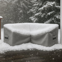 Custom L Shape Curved Couch Covers - side view