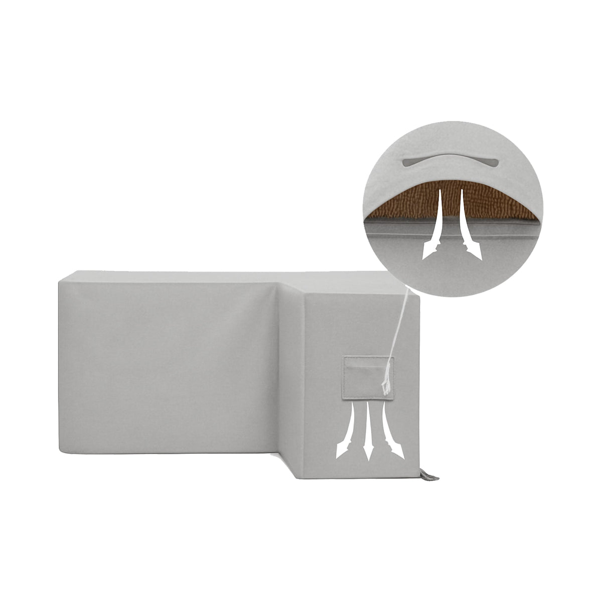 Custom L Shape Outdoor Bar Island Cover - Style 1