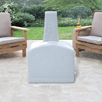 Custom Modern Geometric Chiminea Covers - side view
