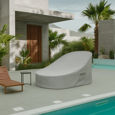 Custom Modular Outdoor Daybed with Ottoman Cover - alternate view