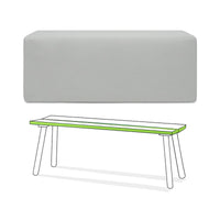 Custom Nelson Platform Bench Cover - front view