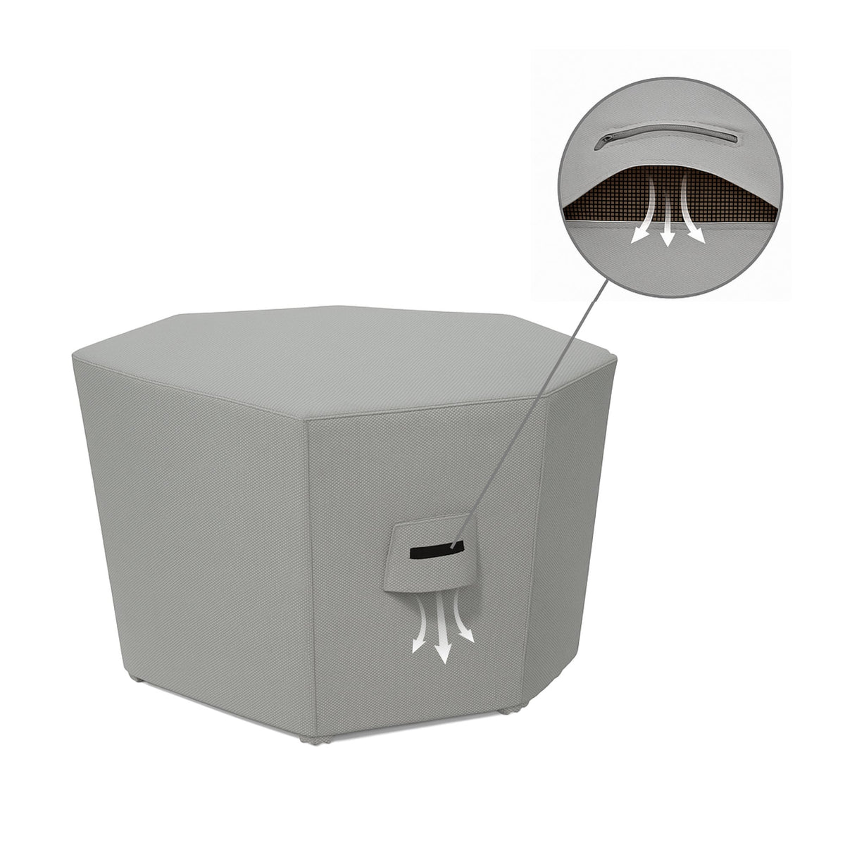 Custom Octagonal Ottoman Cover