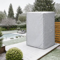 Custom Outdoor Sauna Cover - side view