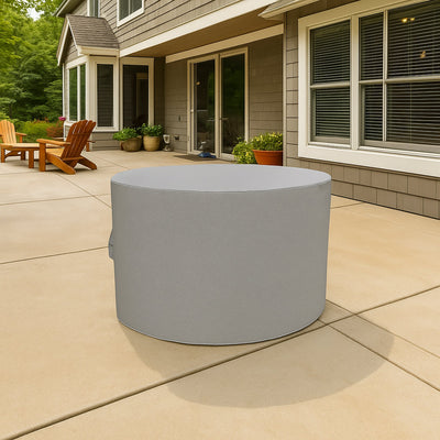 Custom Oval Ottoman Cover - alternate view