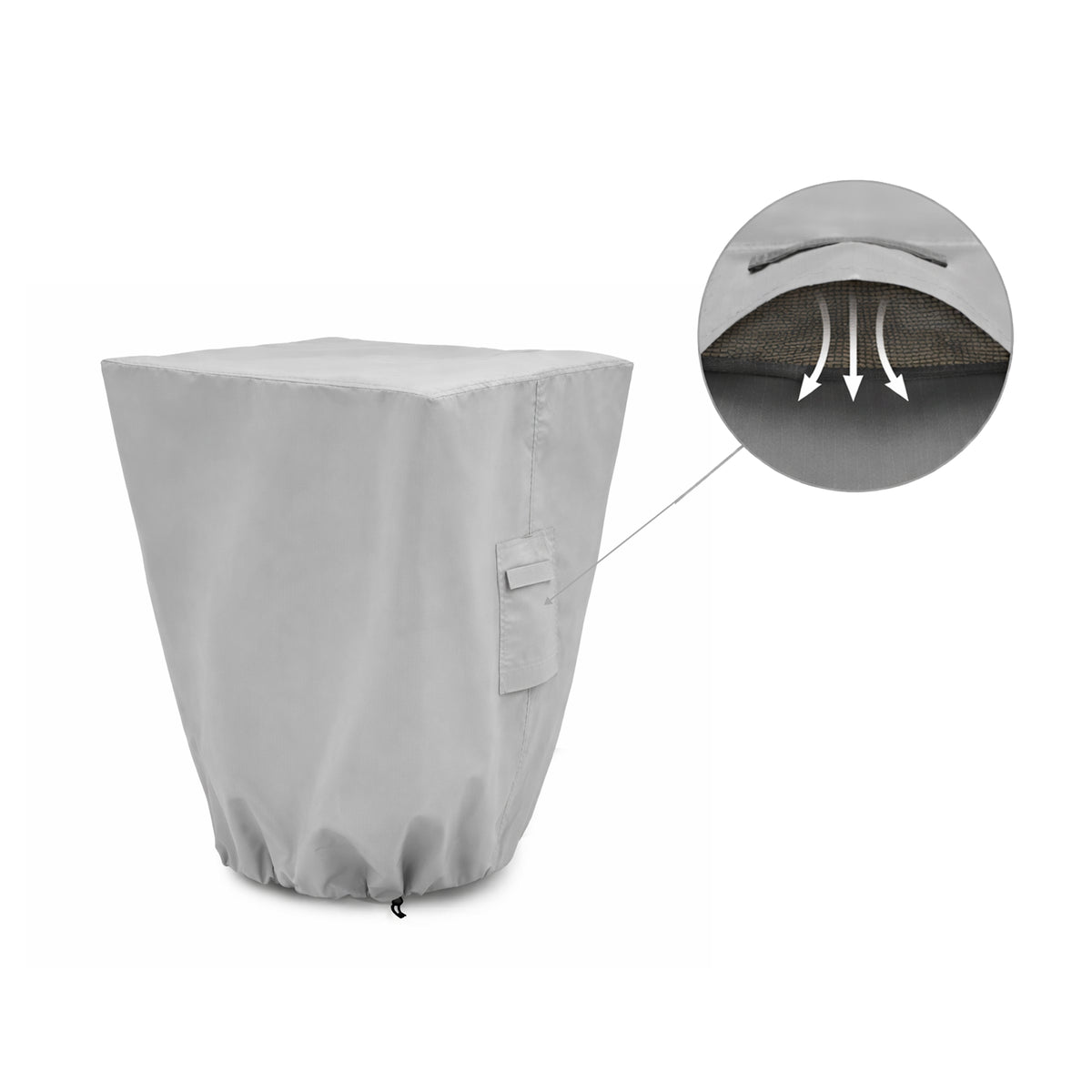 Custom Pedestal Bar Table Cover - Style 1 - detail view - view 4