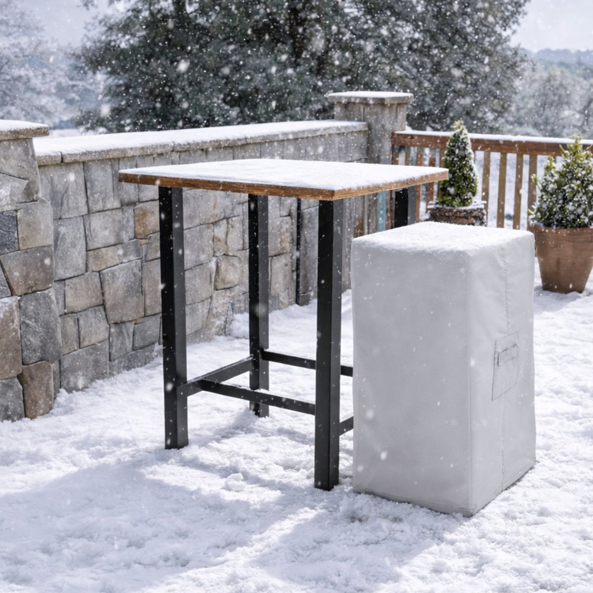 Custom Pedestal Bar Table Cover - Style 2