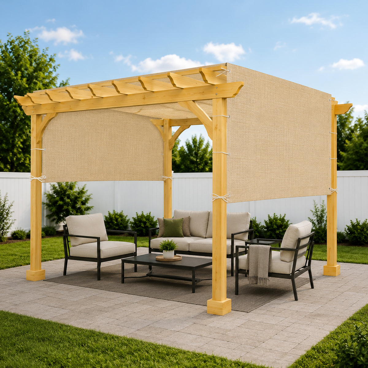Custom Pergola Shade Cover - Style 2
