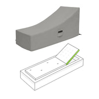 Custom Rectangle Chaise Lounge Cover - front view
