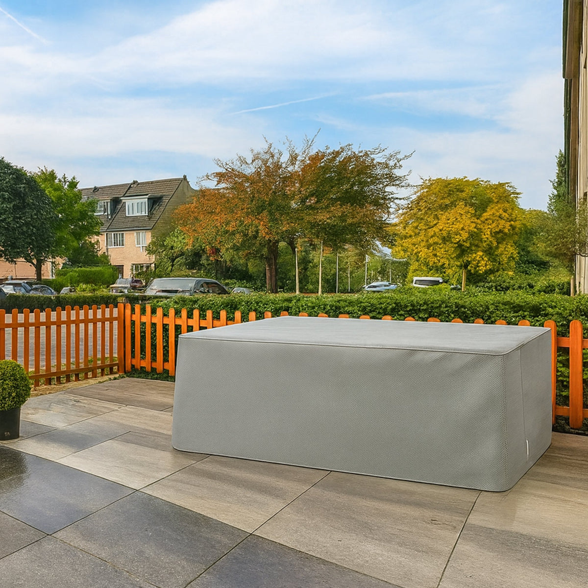 Custom Rectangle Ottoman Cover - detail view