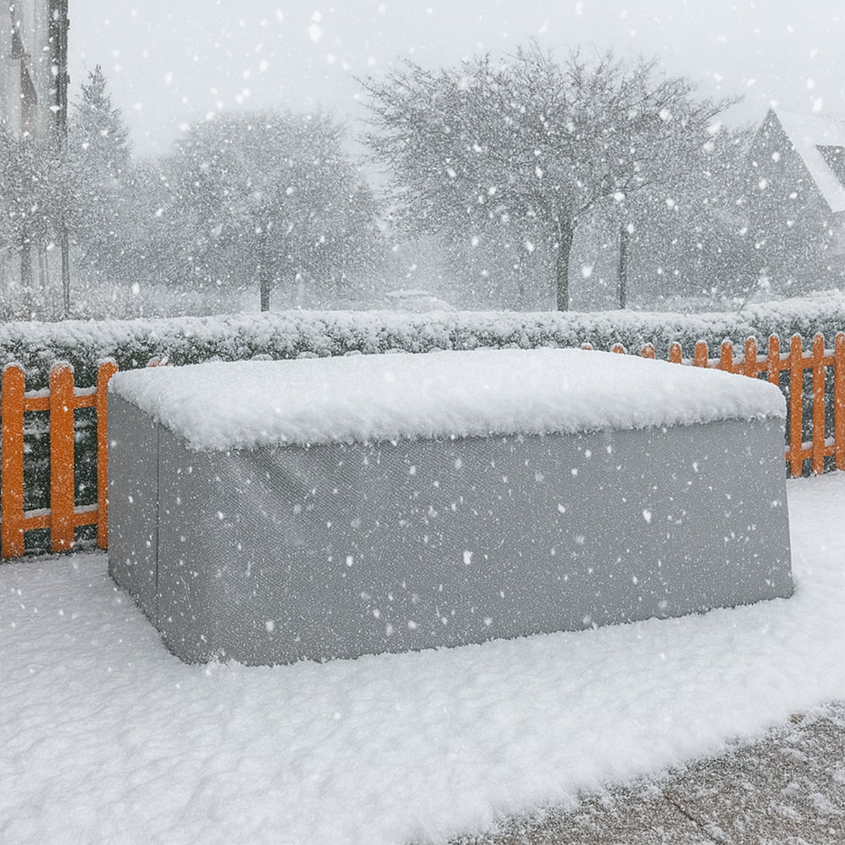 Custom Rectangular Fire Pit Cover - Style 2