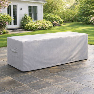 Custom Rectangular Fire Pit Cover - Style 2 - alternate view