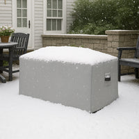 Custom Rectangular Fire Pit Cover - Style 4 - side view