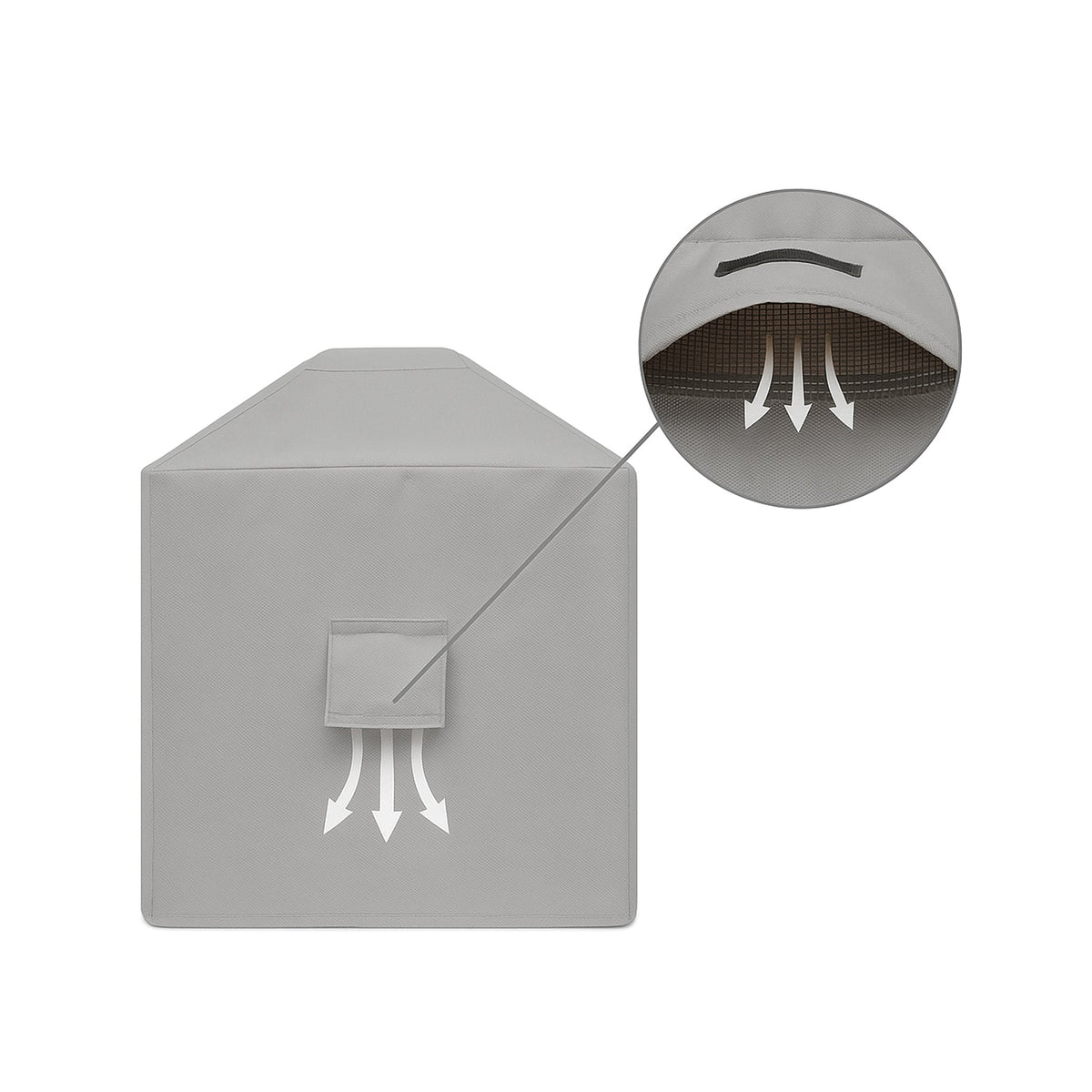 Custom Rectangular Fire Pit Cover - Style 4 - detail view - view 4
