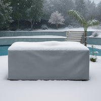 Custom Rectangular Fire Pit Cover - Style 5 - side view