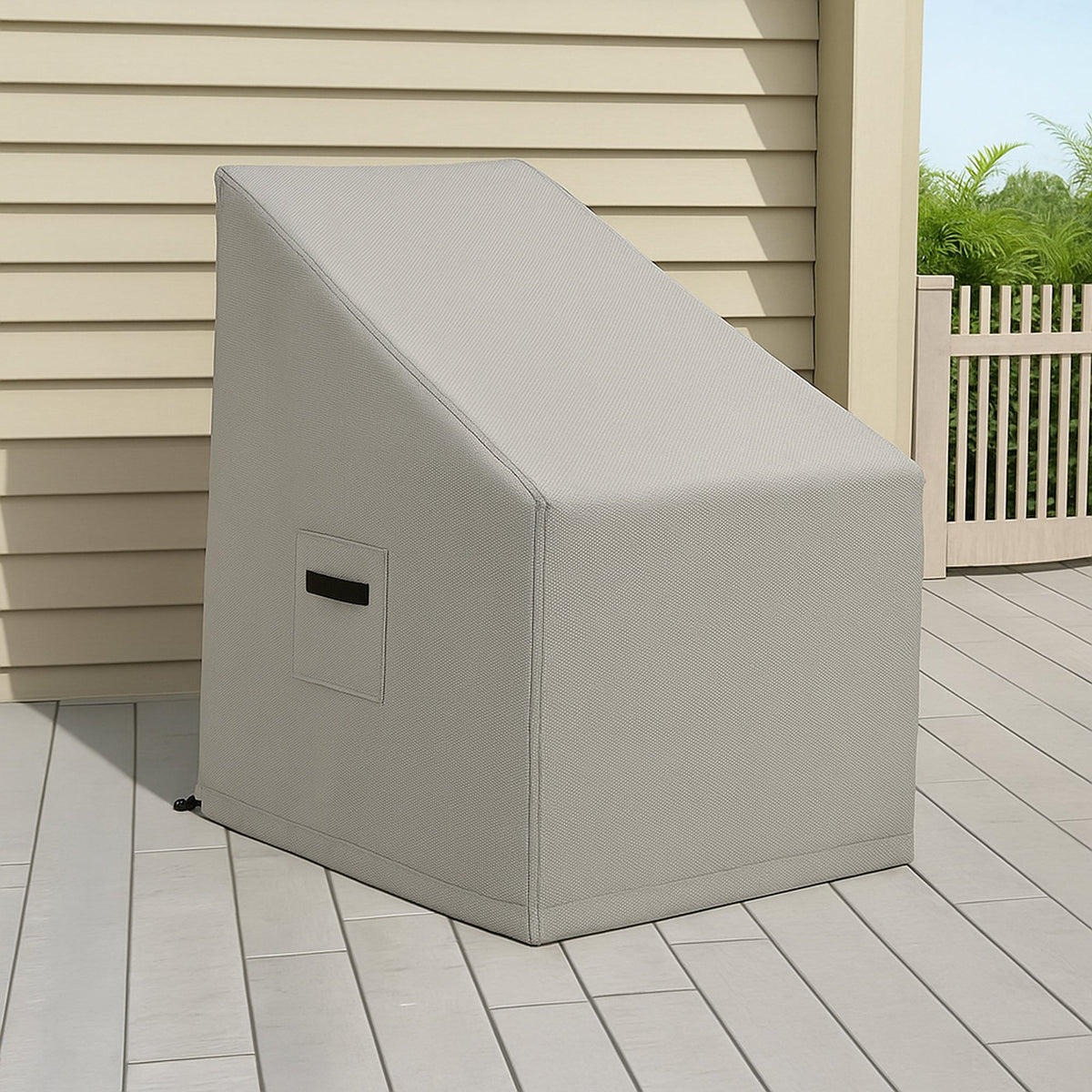 Custom Rocking Adirondack Chair Cover - detail view