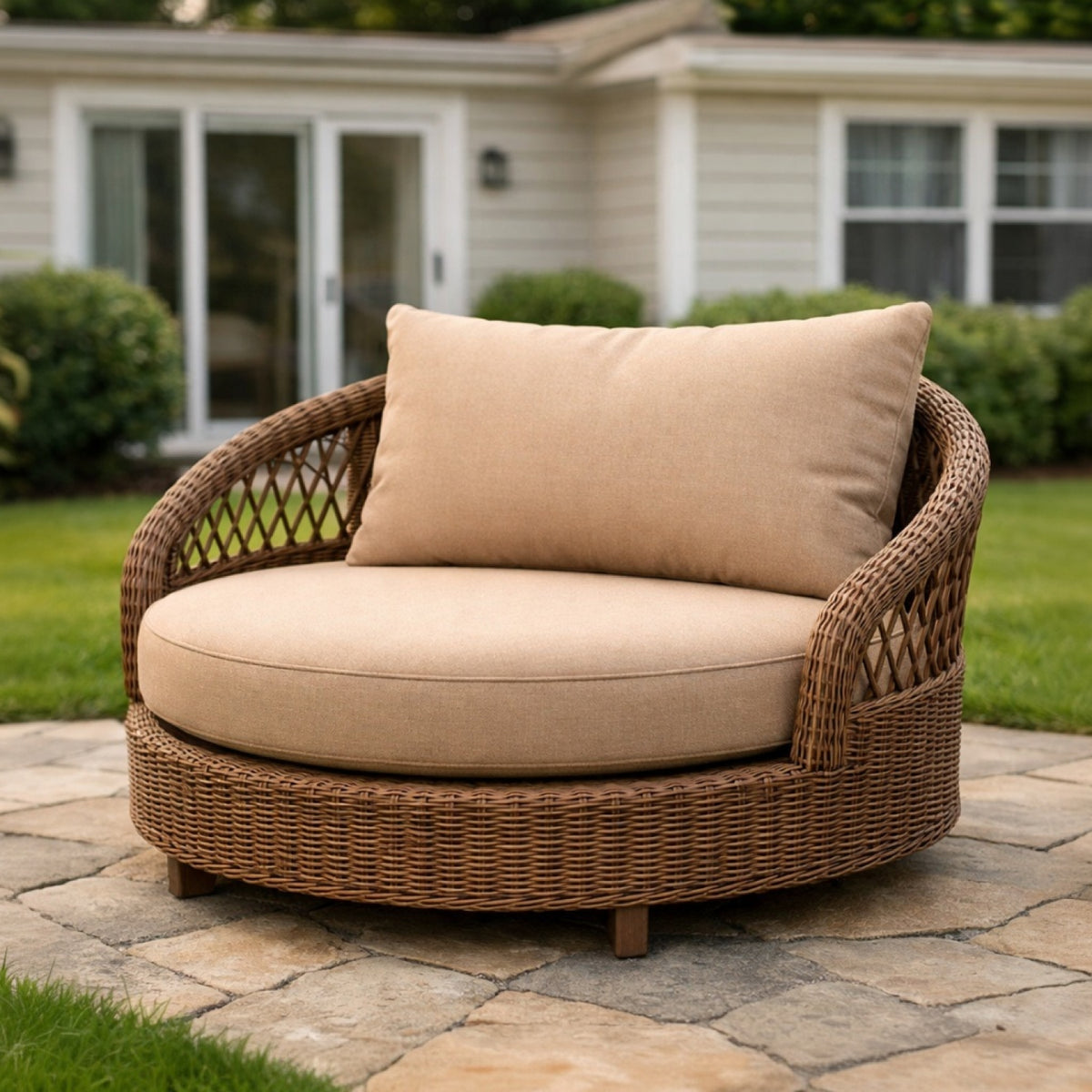 Custom Round Cushion Covers - front view